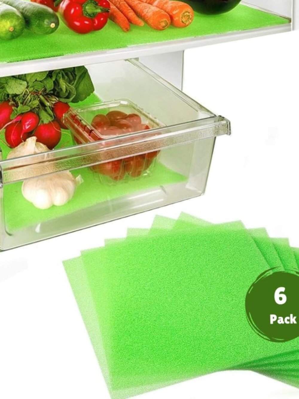 Fruit & Veggie Life Extender Drawer Liner - Refrigerator Organizers and Storage,